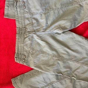 Boho vintage army green cotton pants